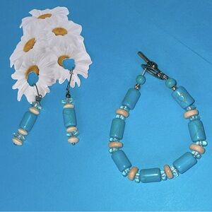 Made with Love Beaded Bracelet and Earring Set